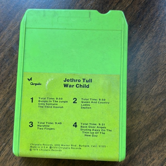 Jethro Tull War Child 1974 Chrysalis Records vintage 8-track cartridge - Picture 15 of 15